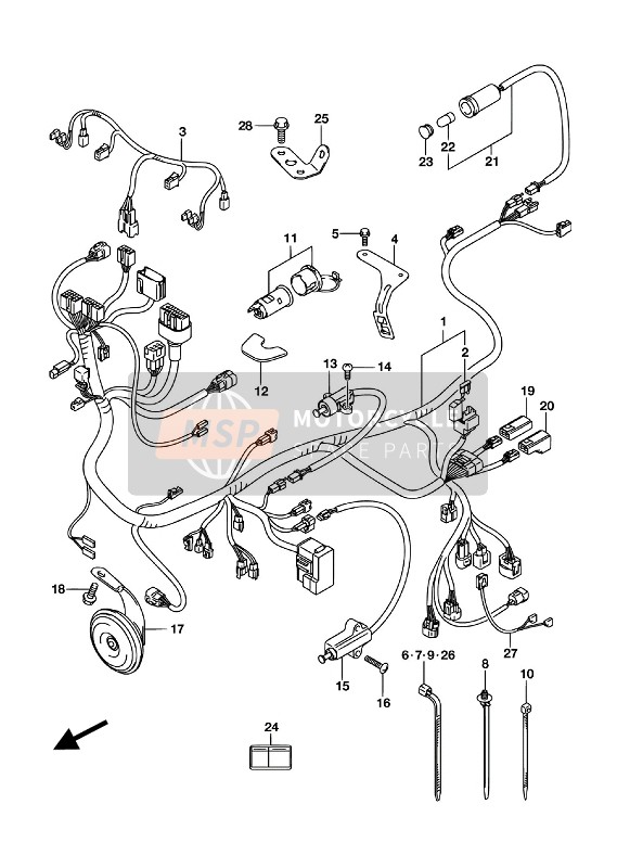 Suzuki UH125A BURGMAN 2016 Faisceau de câblage (UH125 P02) pour un 2016 Suzuki UH125A BURGMAN